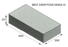 BEST ZÁKRYTOVÁ DESKA VI výška 127mm colormix brilant STANDARD